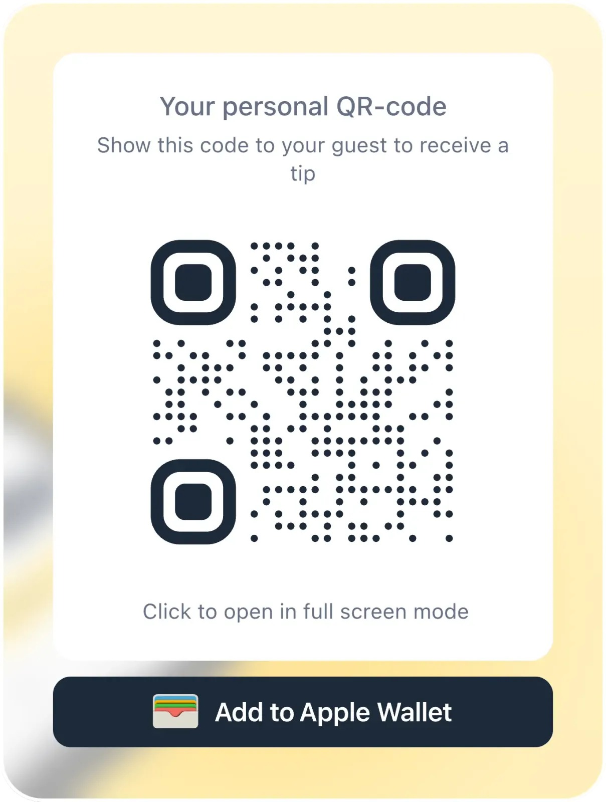 add personal qr code